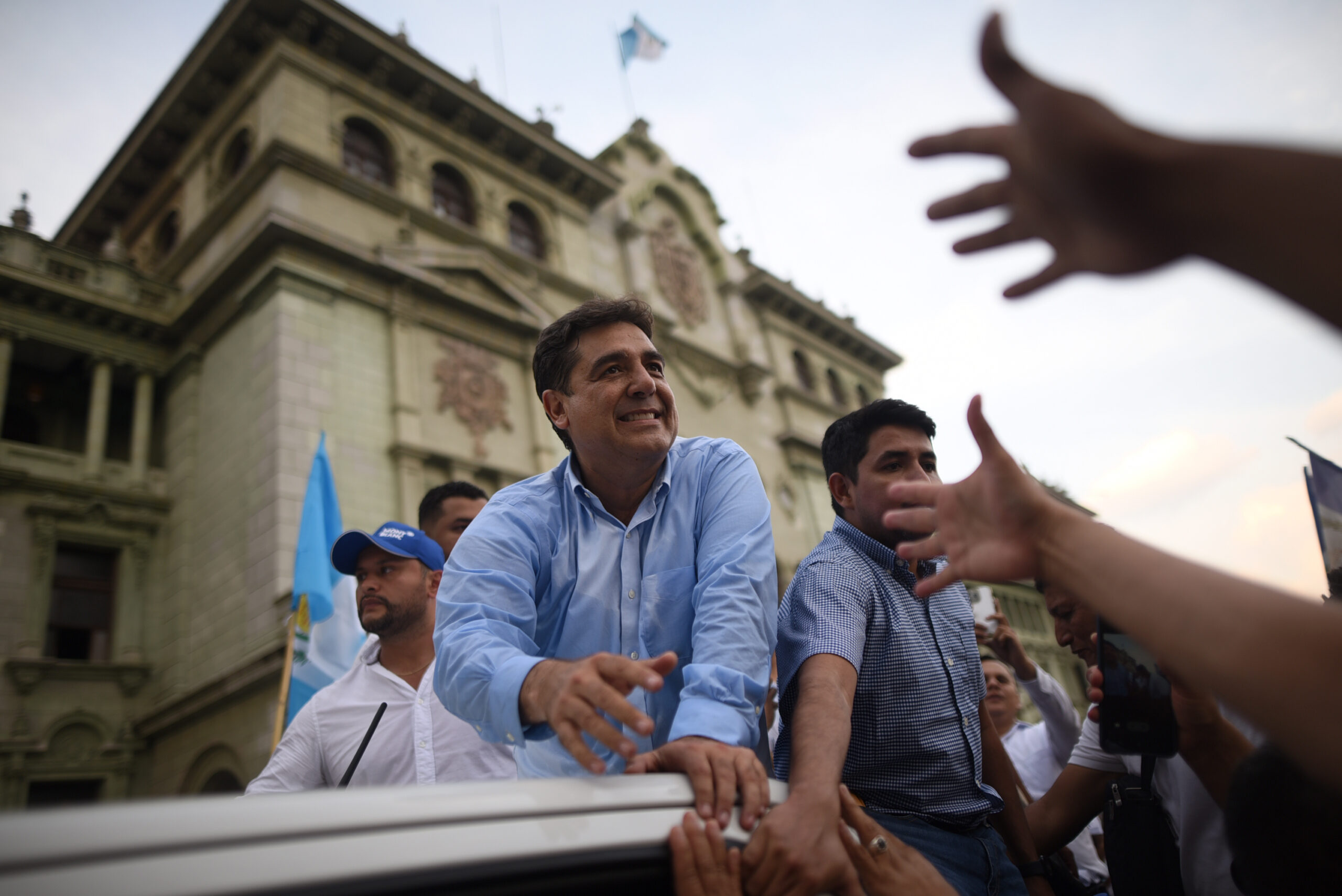 Carlos Pineda, candidato presidencial de Guatemala, cuya candidatura fue suspendida. Foto: Edwin Bercián