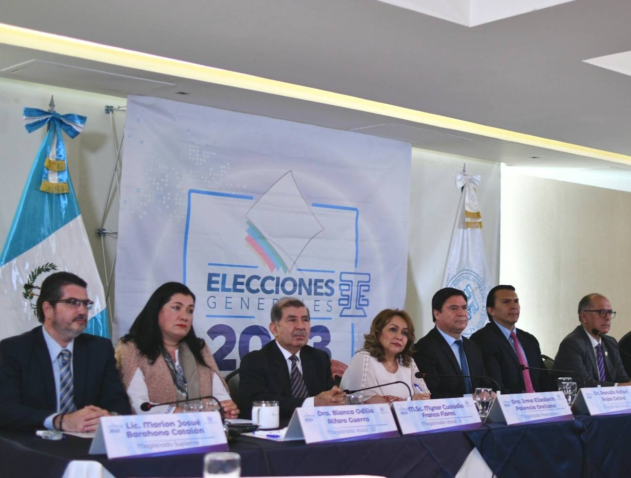 Magistrados del Tribunal Supremo Electoral en Guatemala. FOTO/Christián Gutiérrez