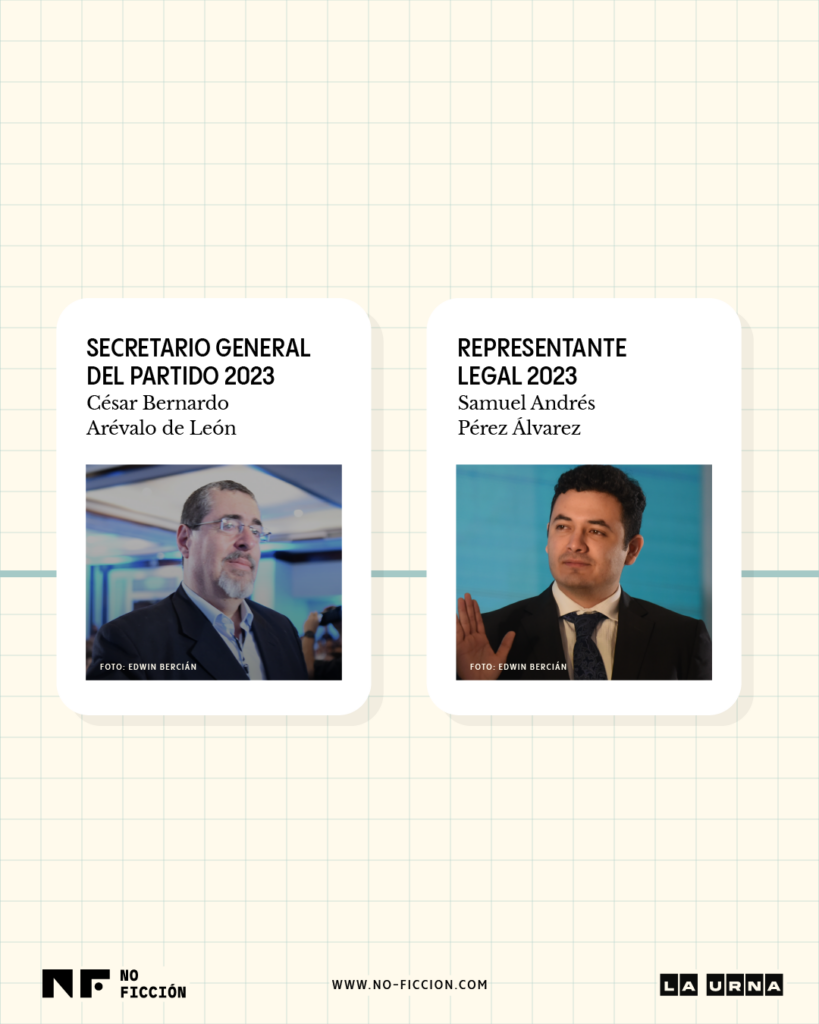 Los principales dirigentes de Semilla ahora son Bernardo Arévalo y Samuel Pérez.