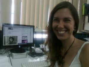 Carolina Gamazo en la redacción de elPeriódico.