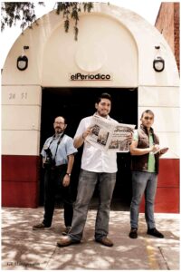 Fotografía de Fernando Pinetta a su paso por elPeriódico de Guatemala