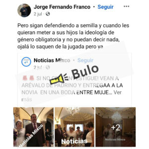 : La desinformación contra Movimiento Semilla y el presidenciable Bernardo Arévalo, fue centrada en contra de los derechos de la población LGBTIQA+ Foto/ Redes Sociales
