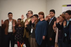 El Movimiento Semilla durante una asamblea en 2019, año de elecciones generales en el país. Foto: Edwin Bercián